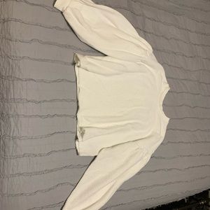 Free People Cropped Balloon Sleeve Sweatshirt